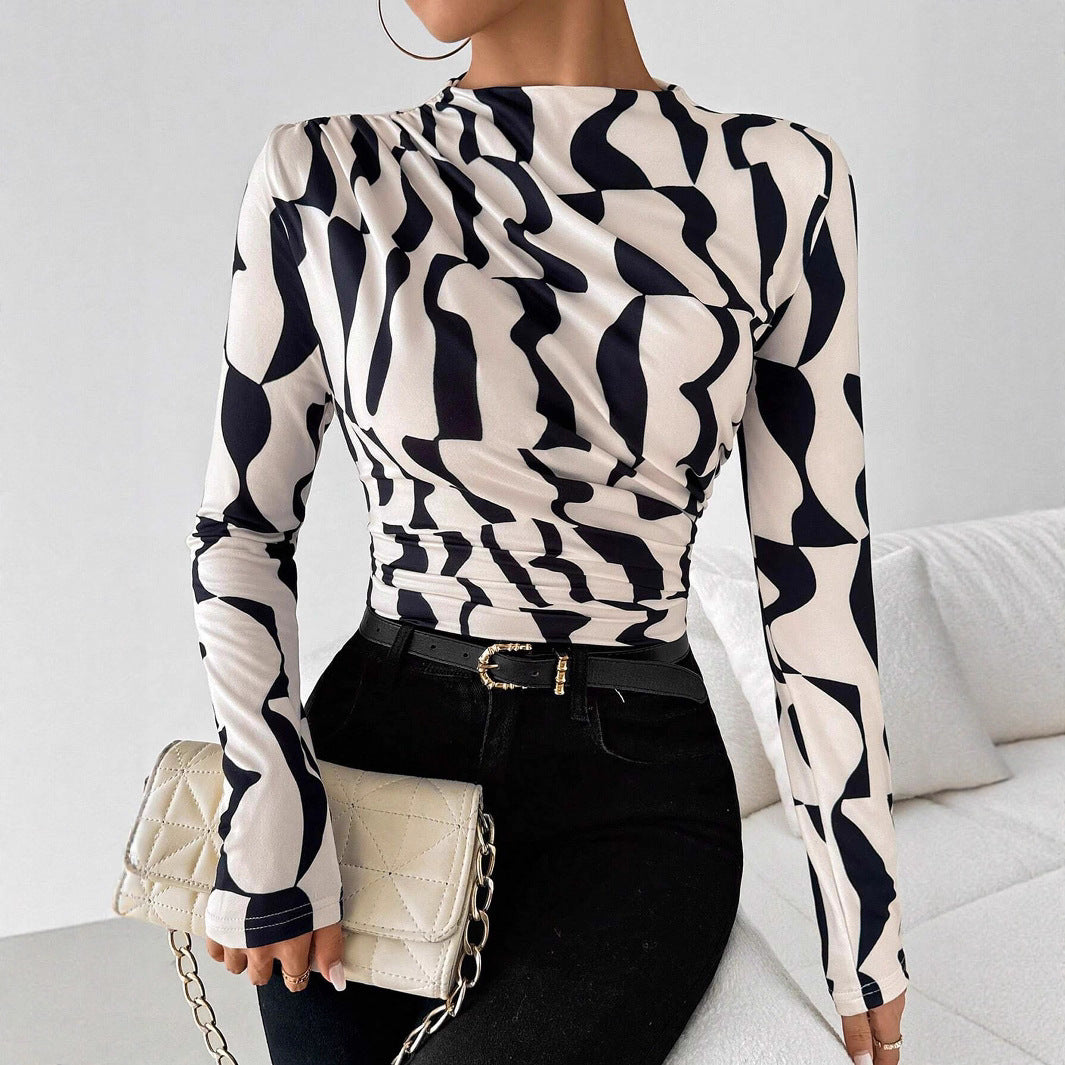 Top · Solara · Crème et Noir