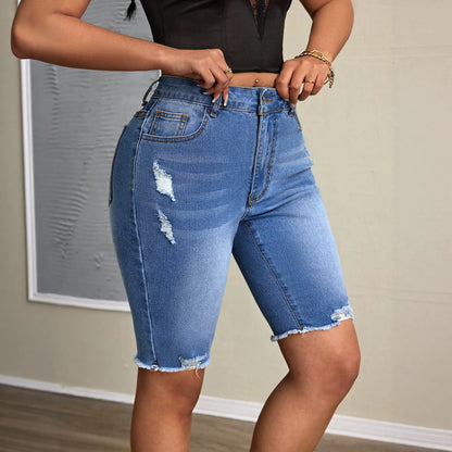 Short · Denim · Bleu