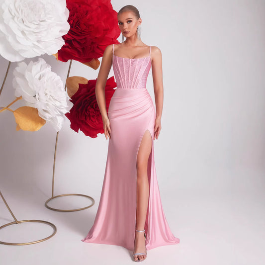 Robe · Corset Fishtail · Rose