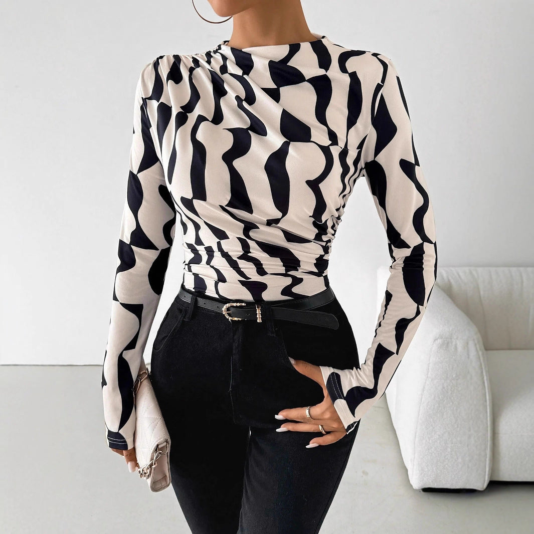 Top · Solara · Crème et Noir