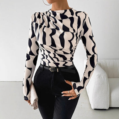 Top · Solara · Crème et Noir