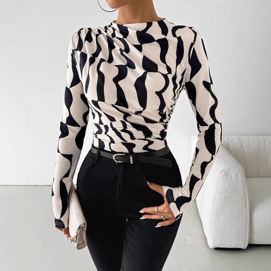 Top · Solara · Crème et Noir
