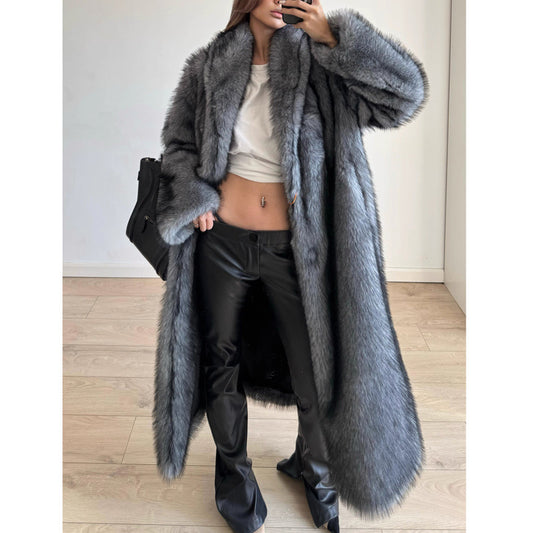 Manteau · Fourrure · Gris