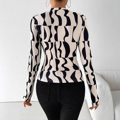 Top · Solara · Crème et Noir