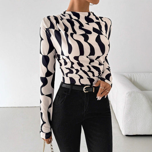 Top · Solara · Crème et Noir